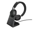 Jabra Evolve2 65 Stereo Wireless Headset - Black - MS Teams - USB-C - With Charging Stand thumbnail 2