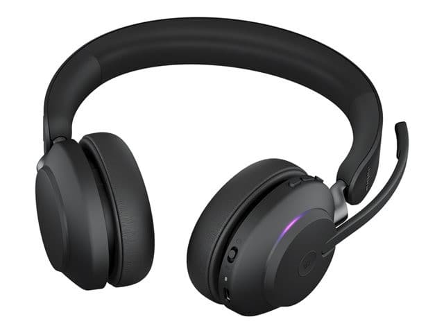 Jabra Evolve2 65 Stereo Wireless Headset - Black - MS Teams - USB-C - With Charging Stand - Image 3
