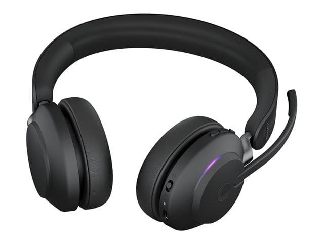 Jabra Evolve2 65 Stereo Wireless Headset - Black - MS Teams - USB-C - With Charging Stand - Image 4