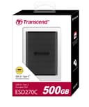 500GB Transcend ESD270C Portable SSD USB 3.1 Type-C Black thumbnail 4