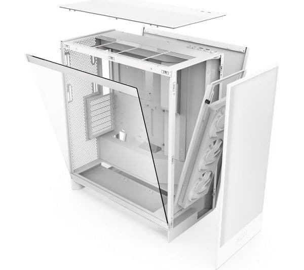 NZXT H7 Flow RGB ATX Mid-Tower PC Case White - Image 5