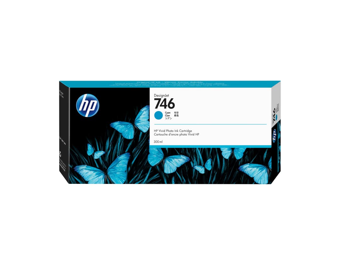 HP 746 300-ml Cyan DesignJet Ink Cartridge - Image 1