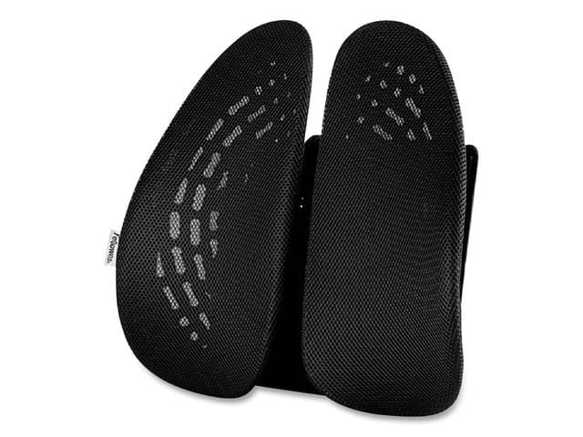 Fellowes Floortex Back Angel Back Support  14 Cm To 23 Cm Height  Black  4 Each/Carton - Image 2