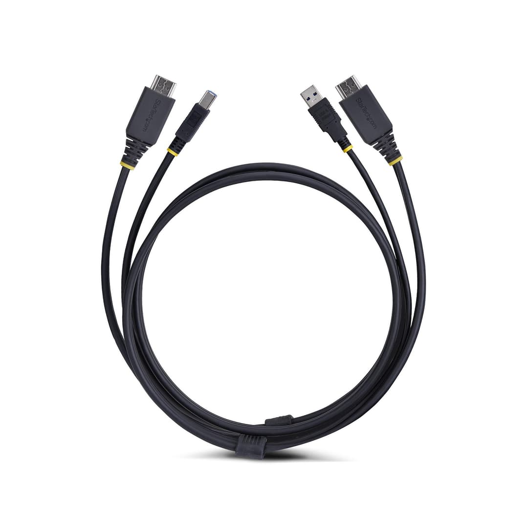 StarTech.com 6ft (1.8m) HDMI and USB 5Gbps KVM Cable, 4K 60Hz, HDMI 2.0 and USB Combo Cable for KVM Switches - Image 4