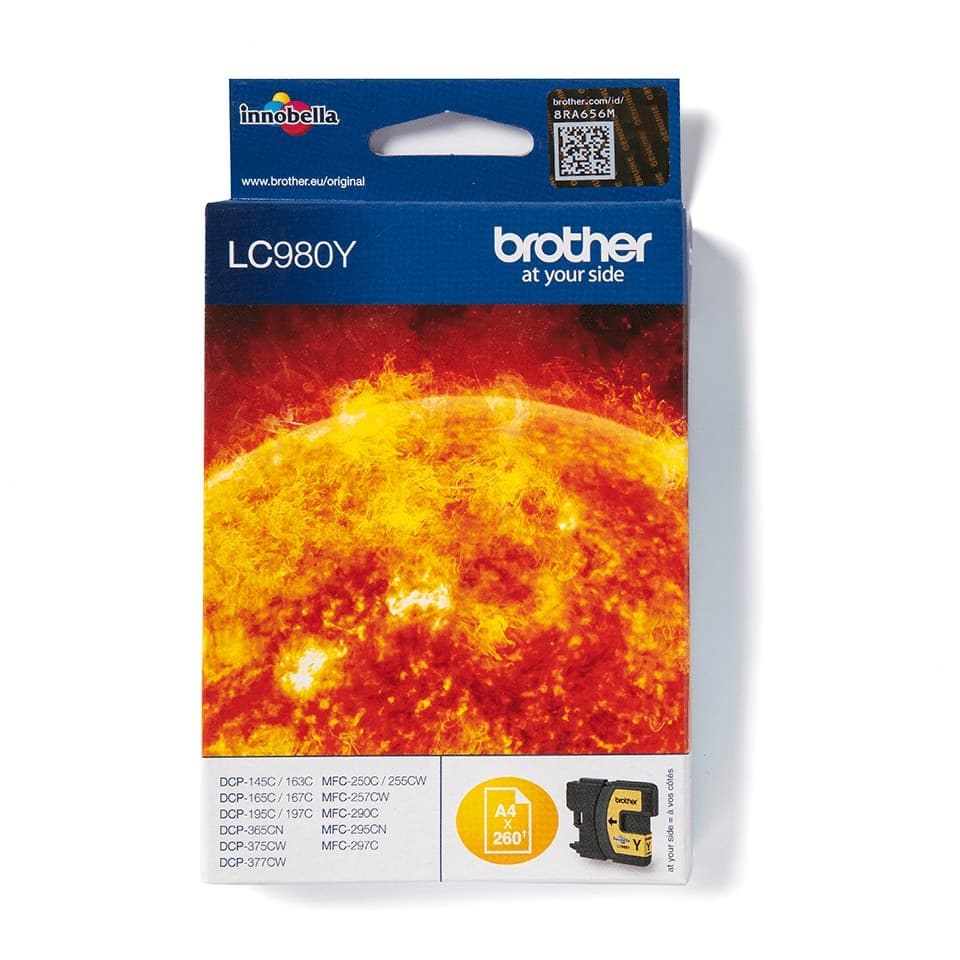 Brother LC980Y ink cartridge 1 pc(s) Original Yellow - Image 1
