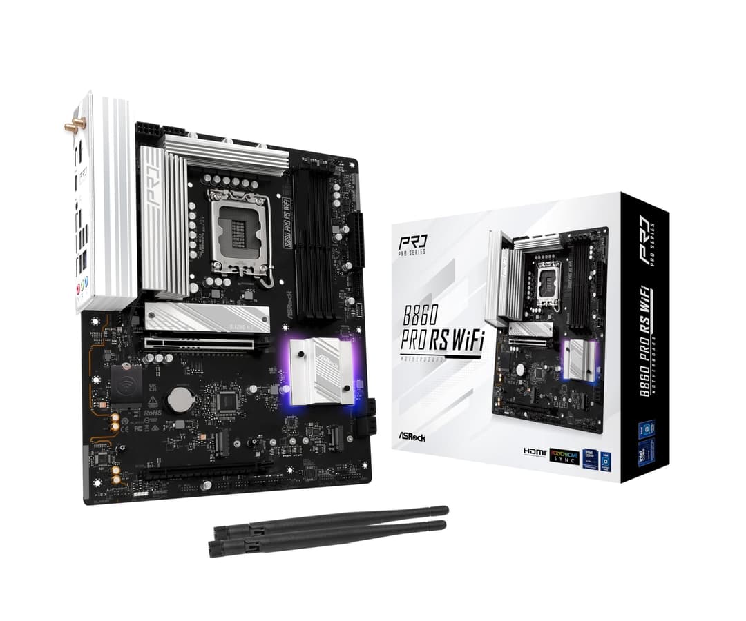ASRock B860 Pro RS WiFi DDR5 PCIe 5.0 ATX Motherboard - Image 1