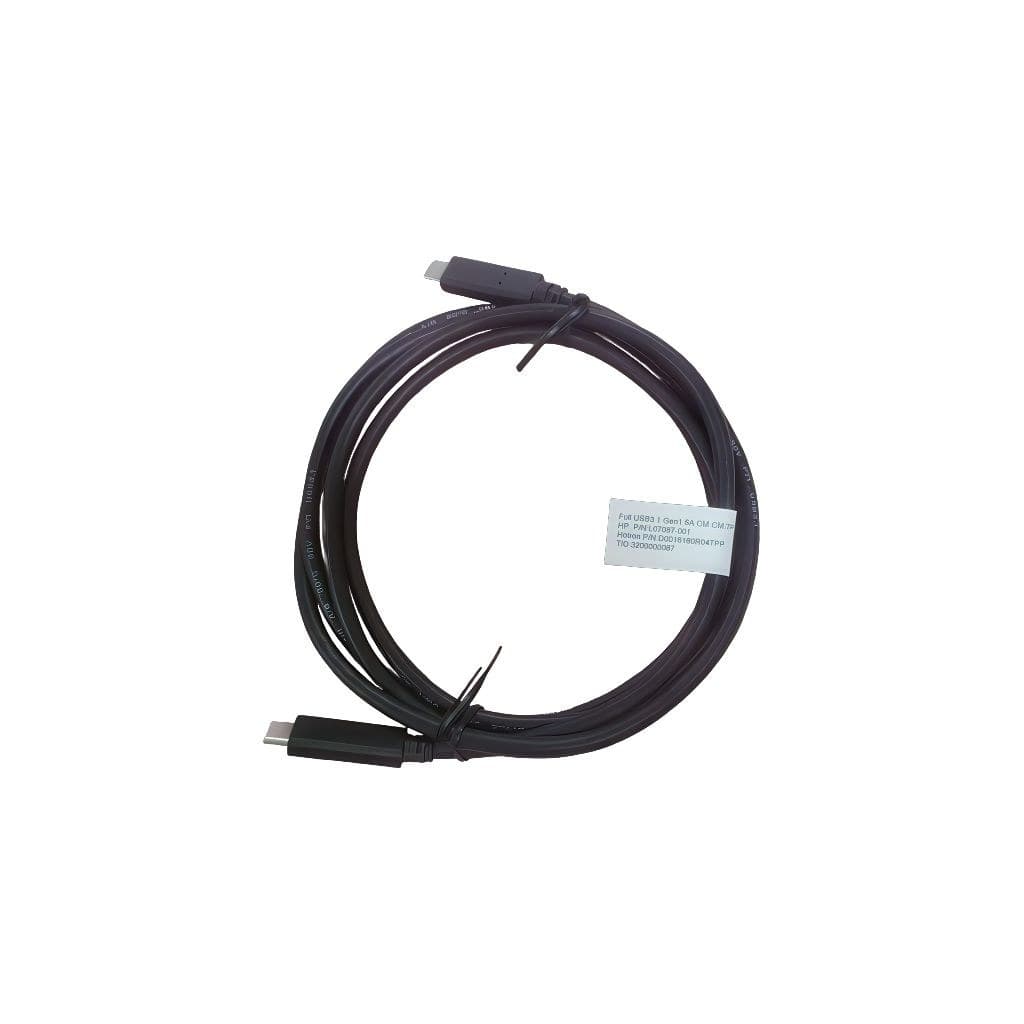 HP USB-C to USB-C Cable (M/M) L42425-001 - USB 3.1 Gen 1, 100W 20V/5A, 1.8m, Black - Image 1