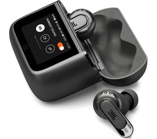JBL Tour Pro 3 Wireless Bluetooth Noise-Cancelling Earbuds - Black - Image 4