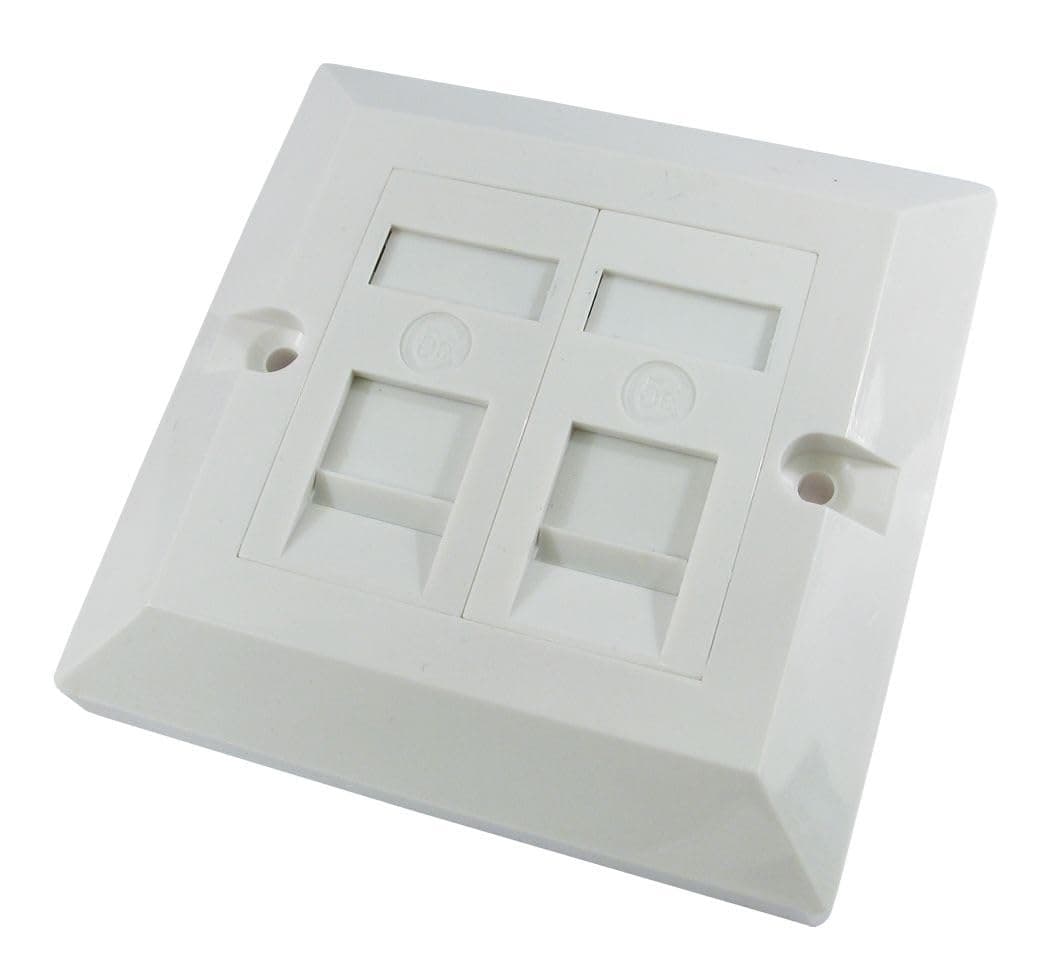 Scan Single Gang, Dual Port Cat 5E Faceplate