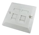 Scan Single Gang, Dual Port Cat 5E Faceplate thumbnail 2