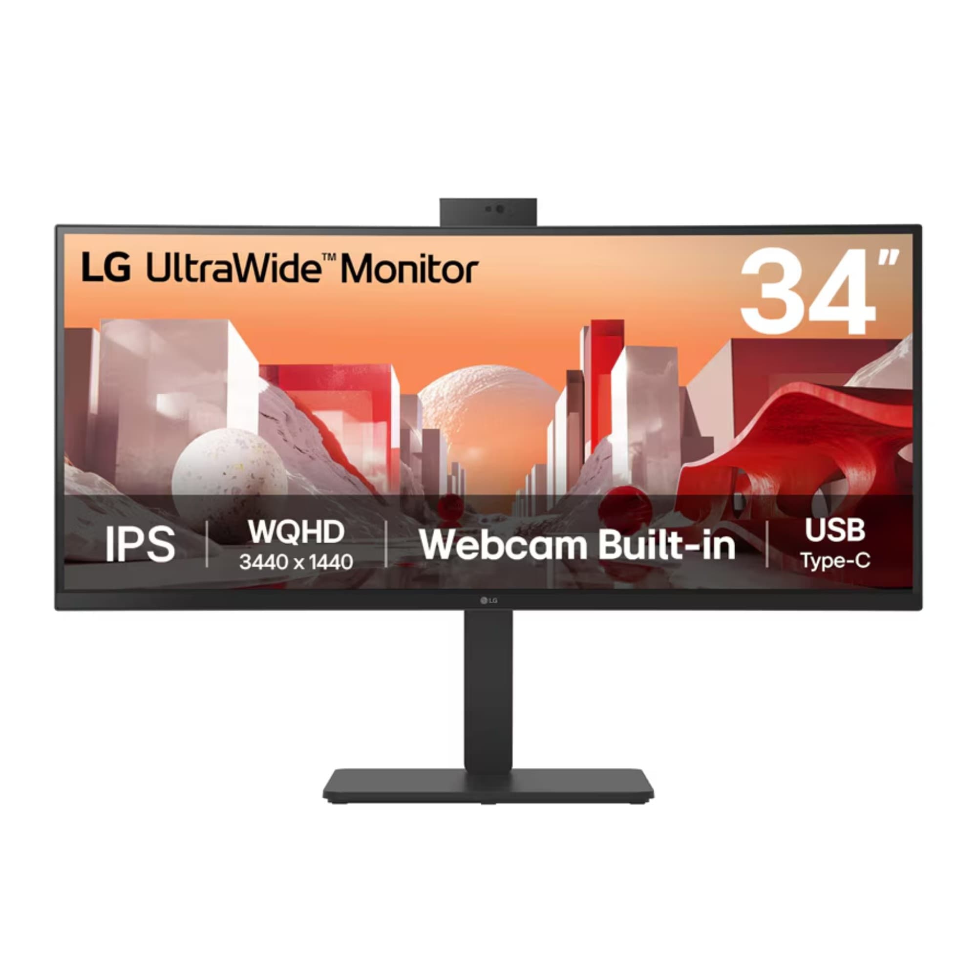 LG 34BA85QE-B 34" Curved IPS Ultrawide Quad HD USB-C Height Adjustable Docking Monitor