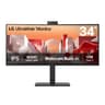LG 34BA85QE-B 34" Curved IPS Ultrawide Quad HD USB-C Height Adjustable Docking Monitor