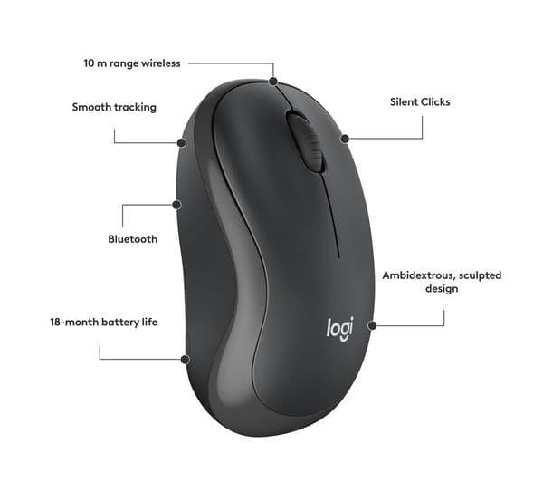 Logitech M240 Wireless Mouse Black - Image 7