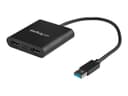 StarTech.com USB 3.0 to Dual HDMI Adapter, 1x 4K 30Hz & 1x 1080p, External Video & Graphics Card, USB Type-A to HDMI Dual Monitor Display Adapter Dongle, Supports Windows Only, Black - USB to Dual HDMI Adapter (USB32HD2) - adapter cable - HDMI / USB - TAA thumbnail 3