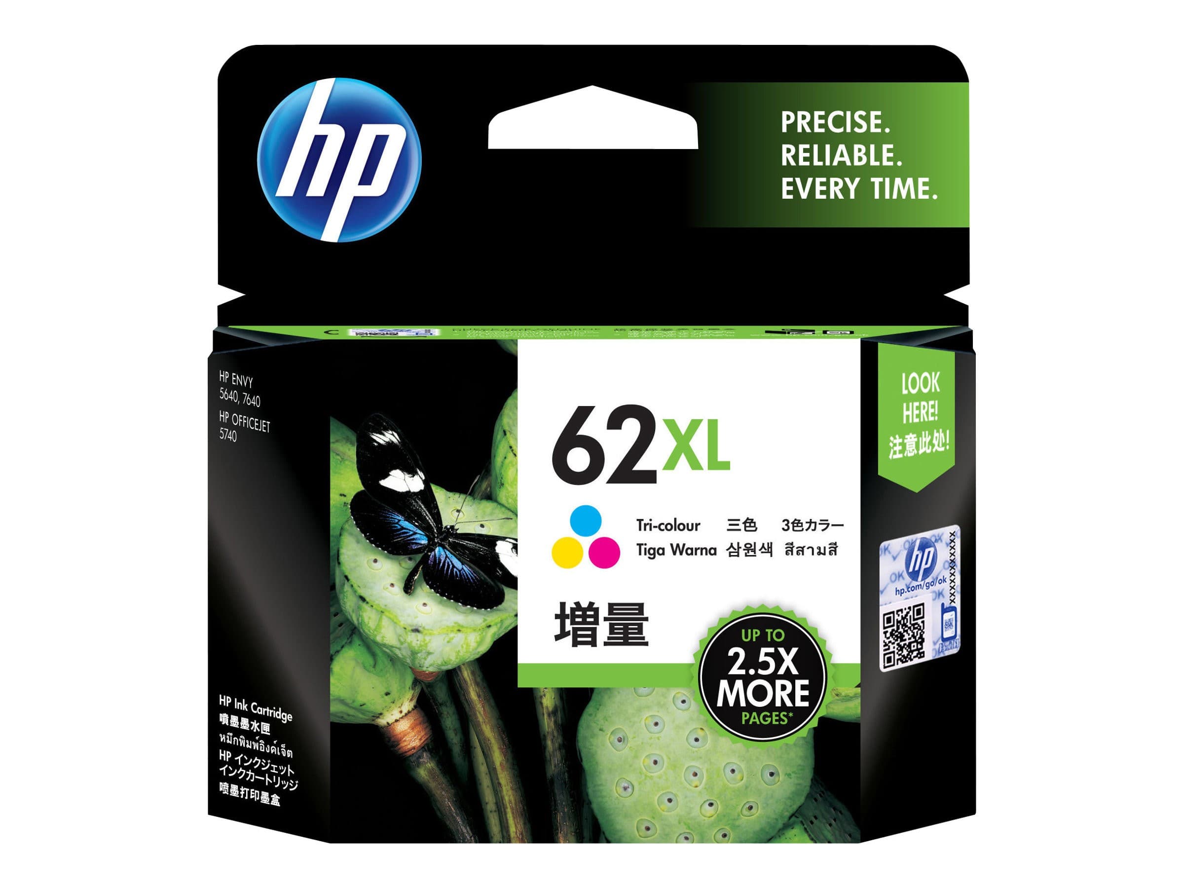 HP 62XL Original Tri-colour Ink Cartridge
