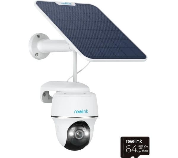 REOLINK Argus Pan-Tilt 4K Ultra HD WiFi Outdoor Security Camera Kit with 64 GB Card - White - Image 1