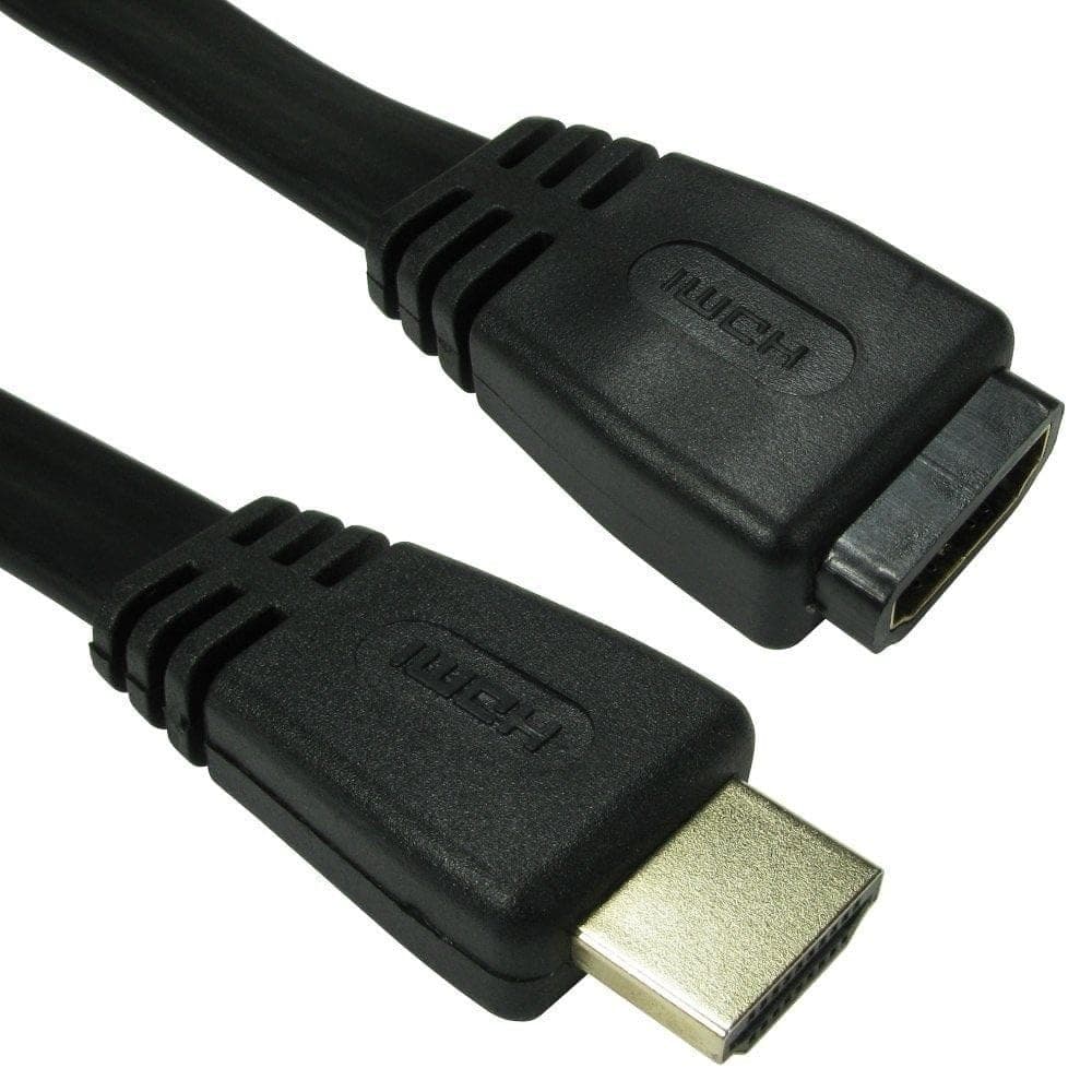 Cables Direct 1m Flat HDMI 1.4 Extension Cable - Image 1