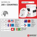 SKROSS PRO World + USB AC30PD Universal Travel Adapter - White thumbnail 3