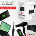 SKROSS PRO World + USB AC30PD Universal Travel Adapter - White thumbnail 5