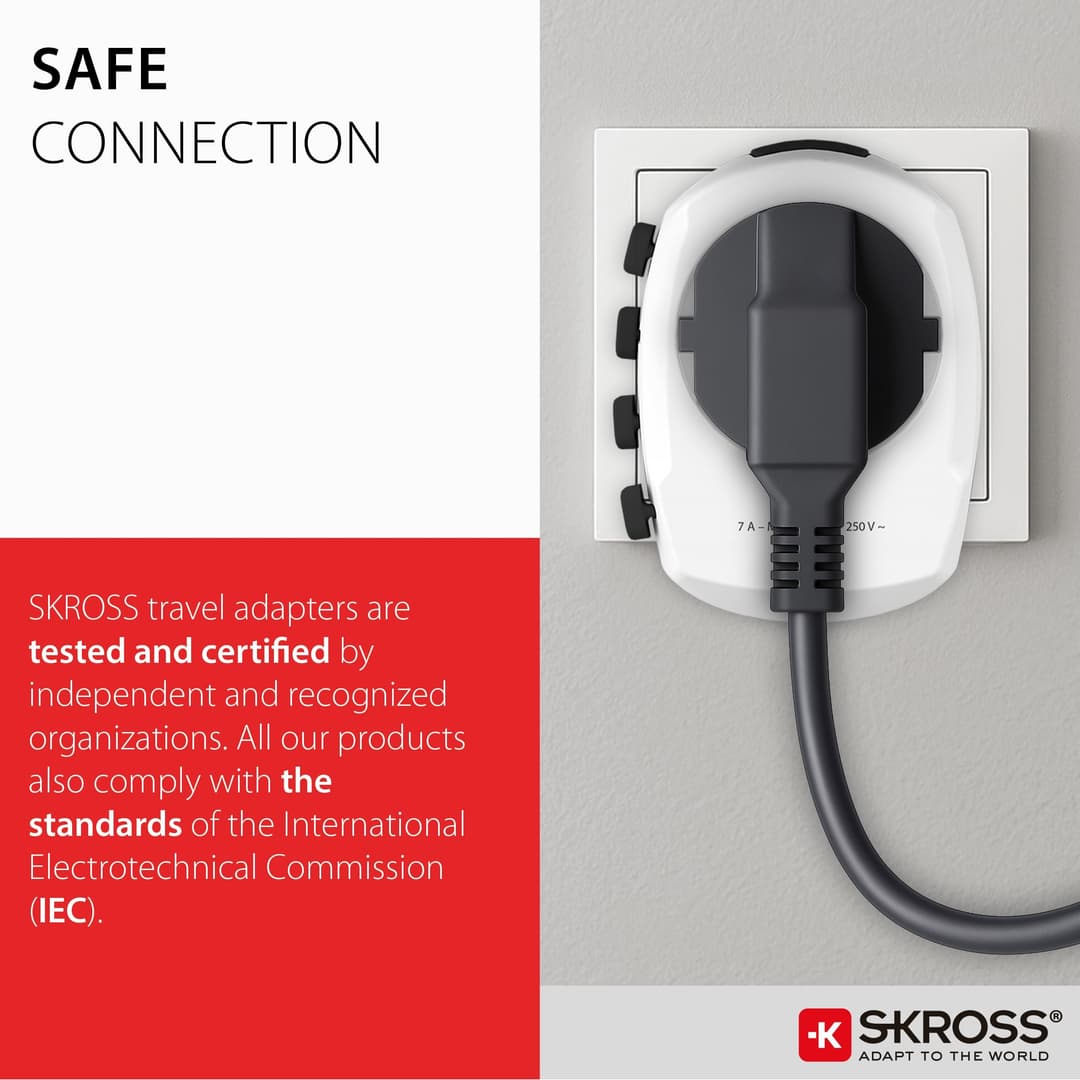 SKROSS PRO World + USB AC30PD Universal Travel Adapter - White - Image 6