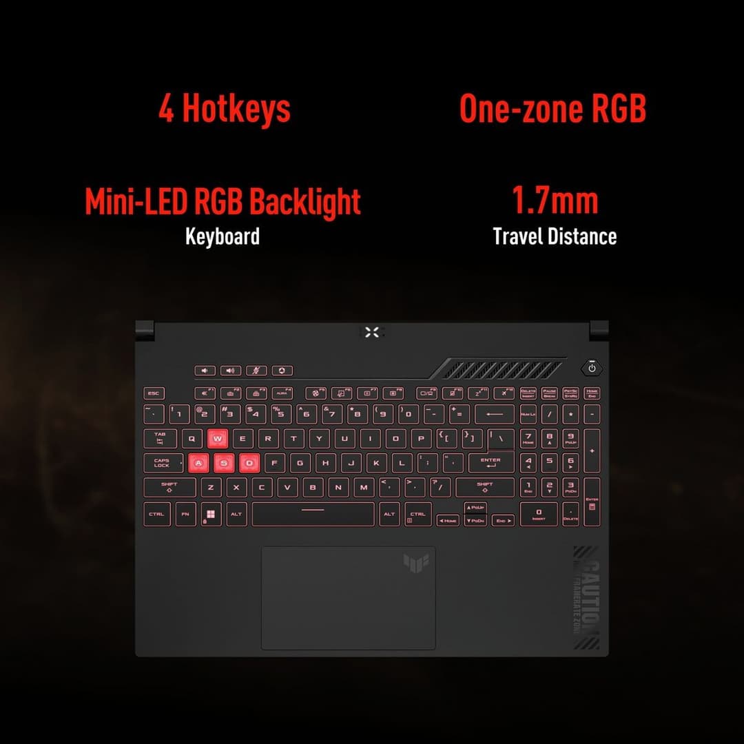 ASUS TUF 15.60in R7 16GB 512GB RTX4060 Gaming Laptop Bundle - Image 6
