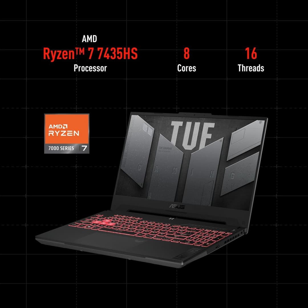 ASUS TUF 15.60in R7 16GB 512GB RTX4060 Gaming Laptop Bundle - Image 8