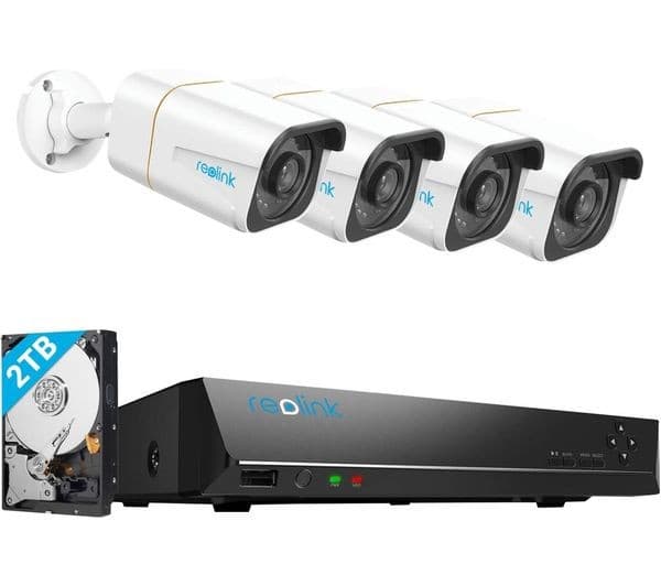 REOLINK Advantage Series 8-Channel 4K+ Ultra HD NVR Outdoor CCTV System - 2 TB HDD, 4 Bullet Cameras