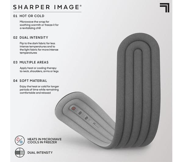 SHARPER IMAGE Hot & Cold Compression Body Wrap - Grey - Image 4