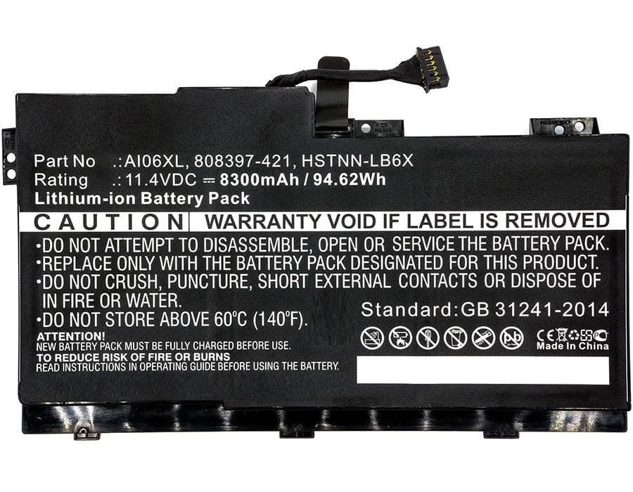 Laptop Battery for HP ZBook 17 G3 - 95.76Wh 11.4V 8300mAh