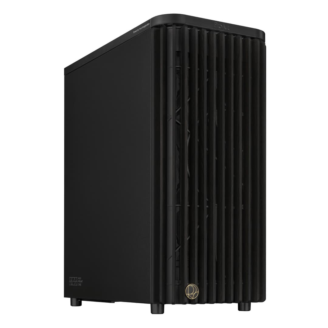 ASUS ProArt PA401 Wood Edition Metal Panel Mid Tower PC Case - Black - Image 1