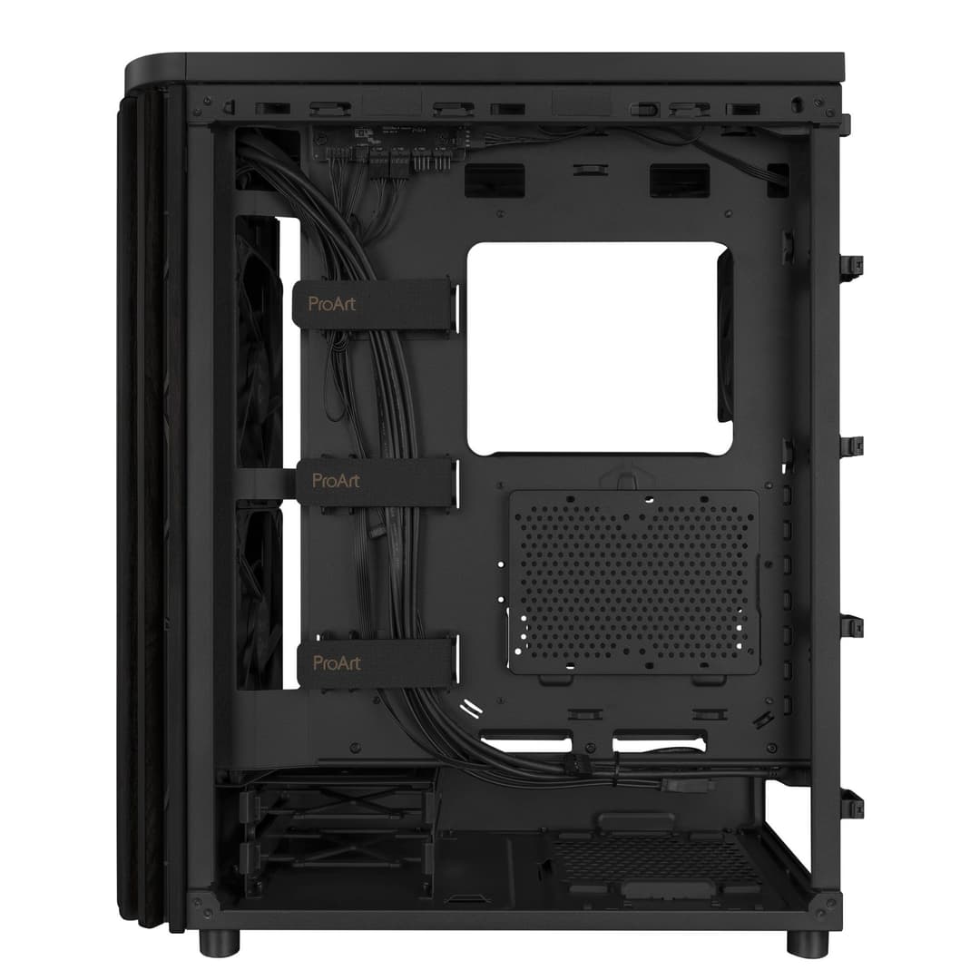 ASUS ProArt PA401 Wood Edition Metal Panel Mid Tower PC Case - Black - Image 8