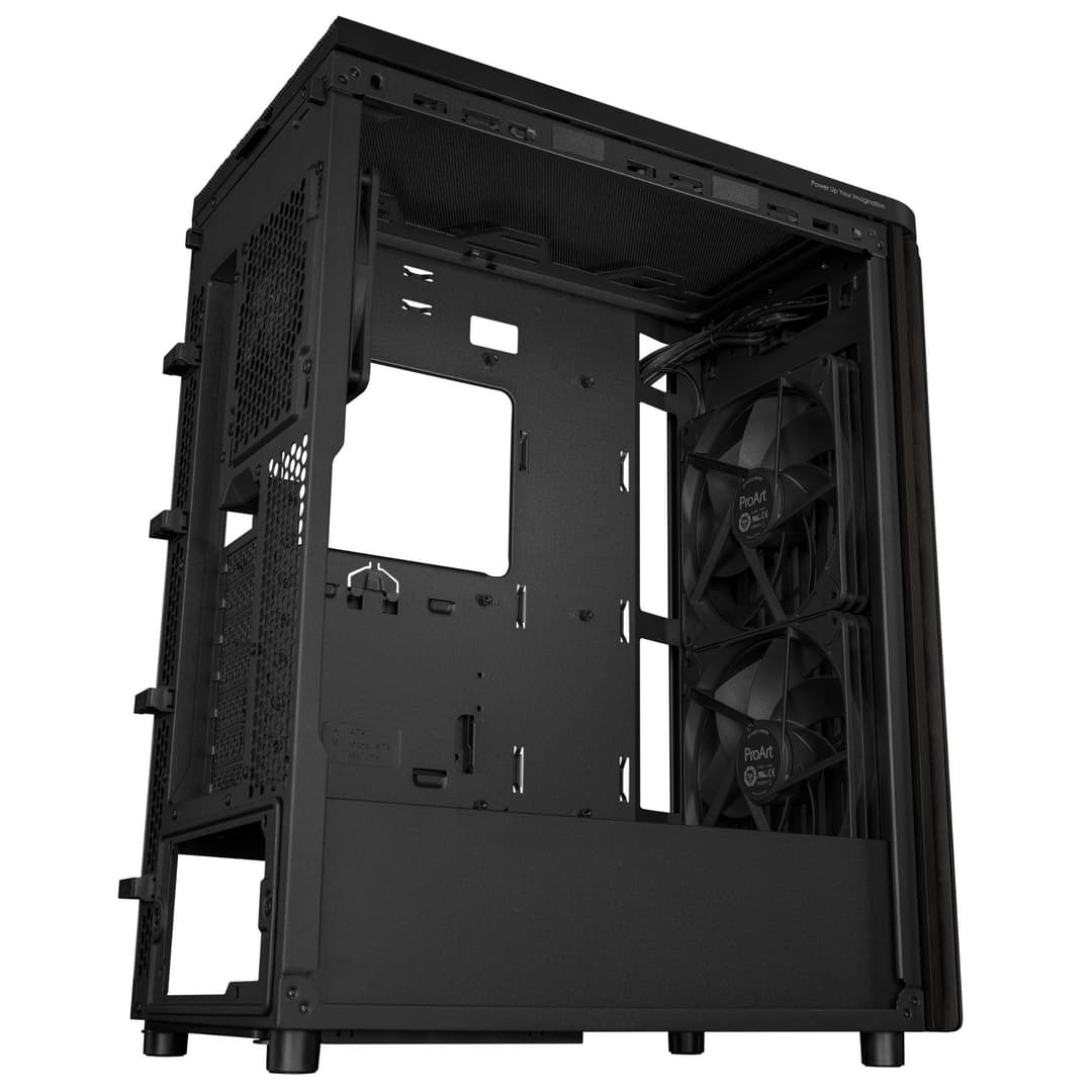 ASUS ProArt PA401 Wood Edition Metal Panel Mid Tower PC Case - Black - Image 9