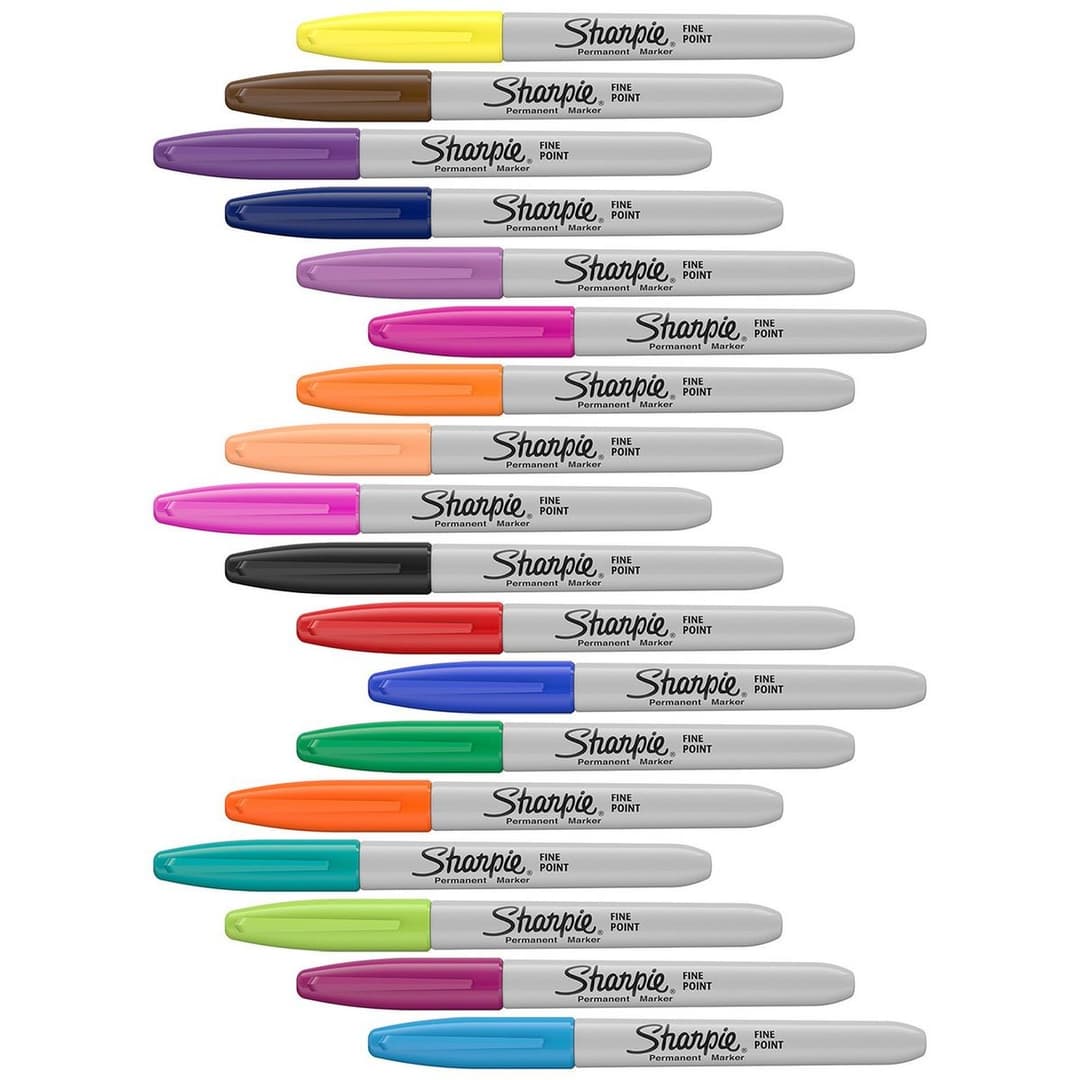 Sharpie Fine Tip Permanent Markers Assorted Colours - 18 Pack - Image 2