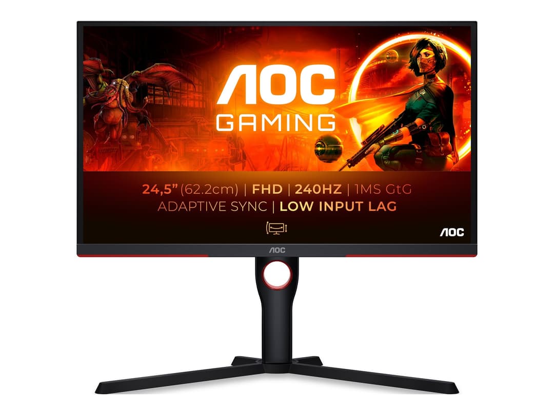 AOC 25G3ZM 25" Full HD Monitor Black Red - Image 1