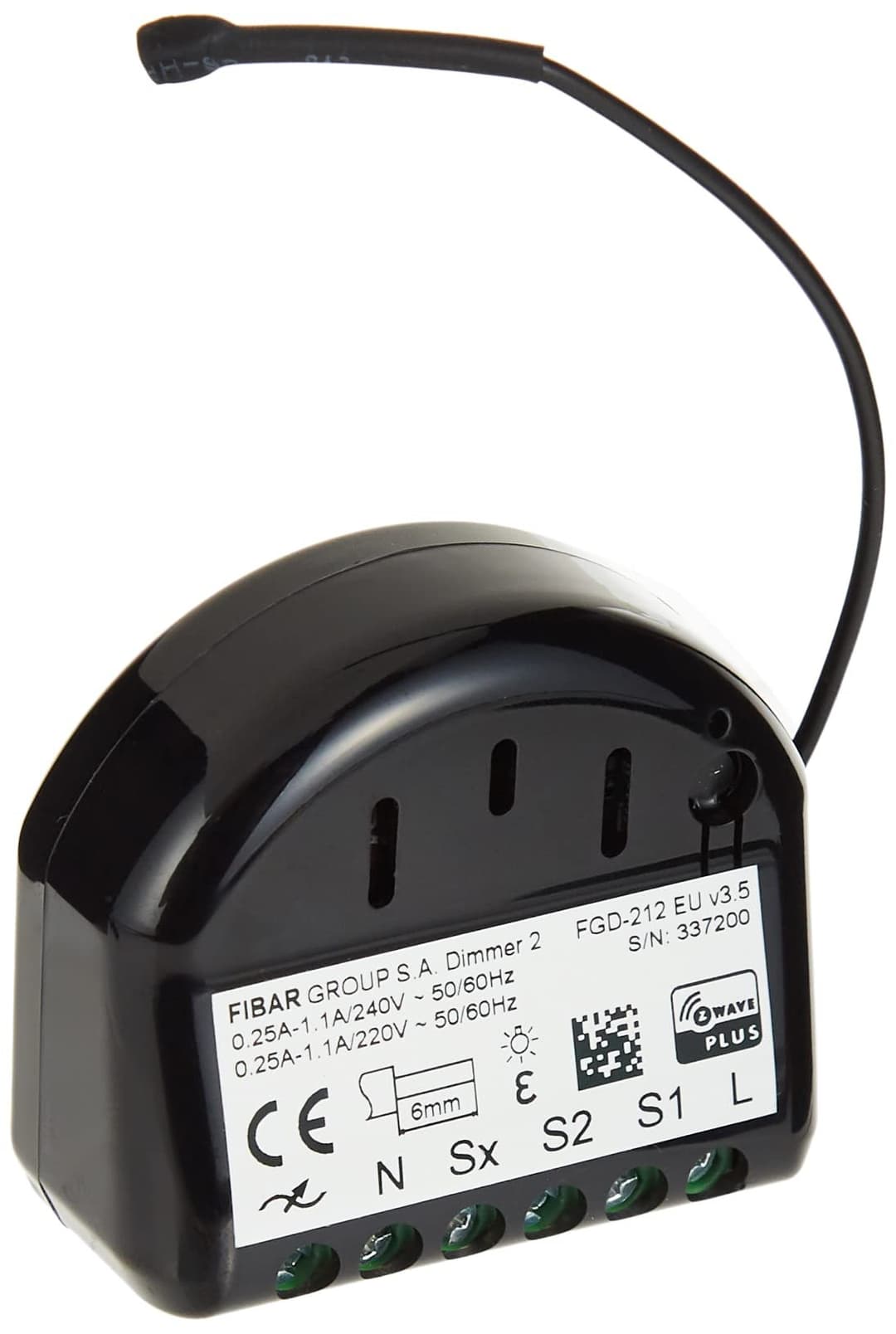 Fibaro Dimmer 2 Z-Wave Plus Universal Dimming Module - Black - Image 2