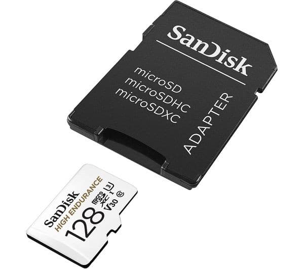 SanDisk High Endurance microSDXC Class 10 UHS-I U3 V30 Memory Card with SD Adapter 128GB - Image 2