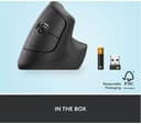 Logitech Lift Vertical Ergonomic Mouse - Graphite thumbnail 8