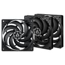 ARCTIC P12 Slim PWM PST PC Case Fan (3 Pack) - Black thumbnail 1