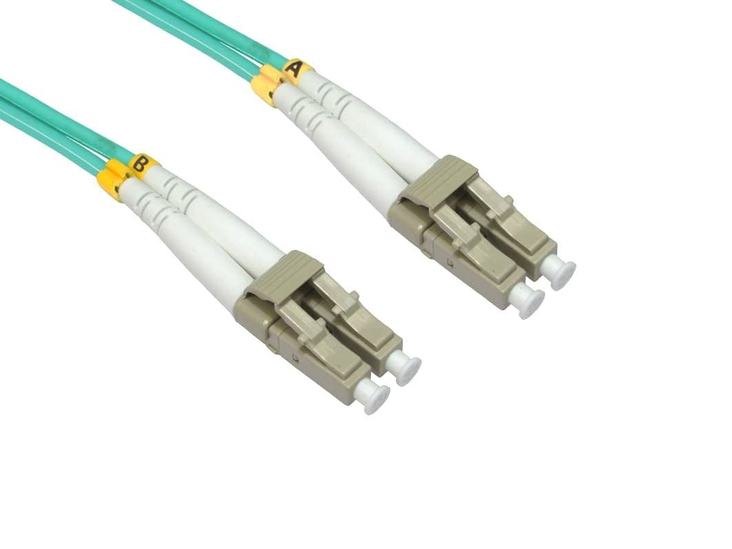 10M LC-LC OM4 FIBRE CABLE - AQUA