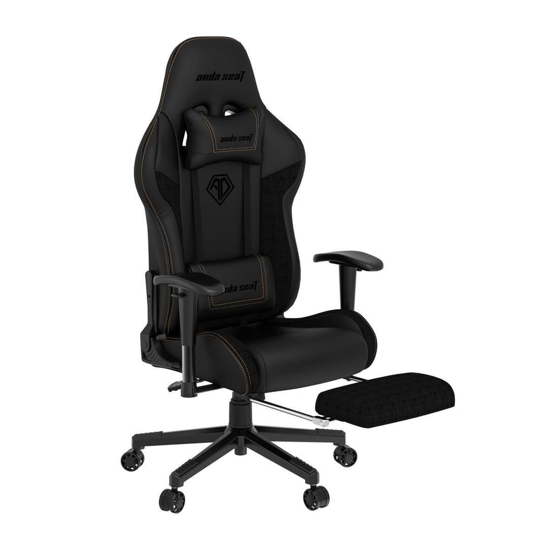 Anda seat Jungle 2 Medium Gaming Chair with Footrest - Black - Image 5