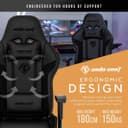Anda seat Jungle 2 Medium Gaming Chair with Footrest - Black thumbnail 9