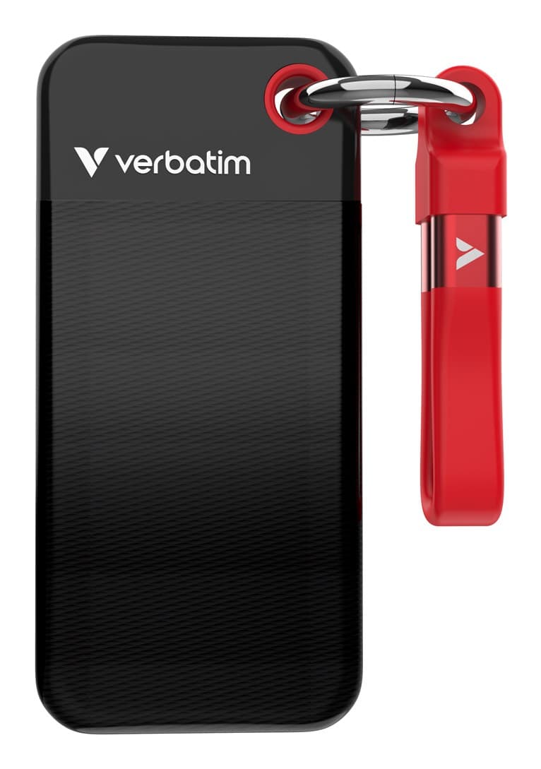 Verbatim Pocket SSD USB 3.2 Gen 2 128GB Black/Red - Image 2