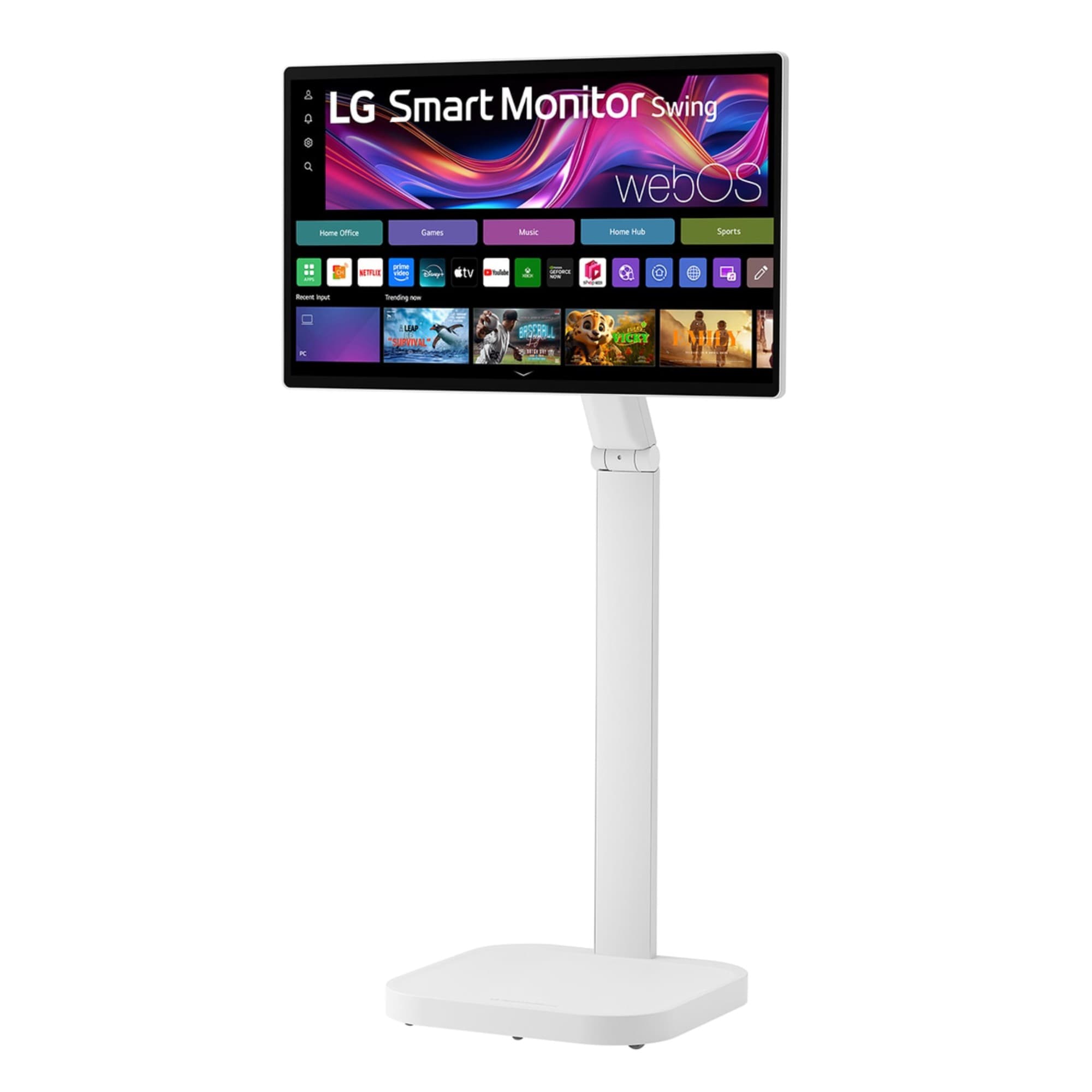 LG 32U889SA-W 32" IPS Ultra HD 4K Smart Touch Display Height Adjustable Stand with Wheels Monitor with Speakers