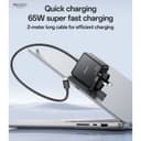 Yesido YC93 65W USB-C Laptop Charger Adapter Fast Charging with 2M Cable & UK Plug thumbnail 2