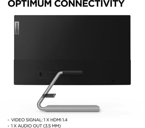 LENOVO Q24i-1L Full HD 23.8" IPS LCD Monitor - Black & Grey - Image 8