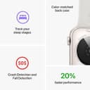 Apple Watch SE 3 Smartwatch 40mm Starlight Aluminium Starlight Sport Band S/M thumbnail 6