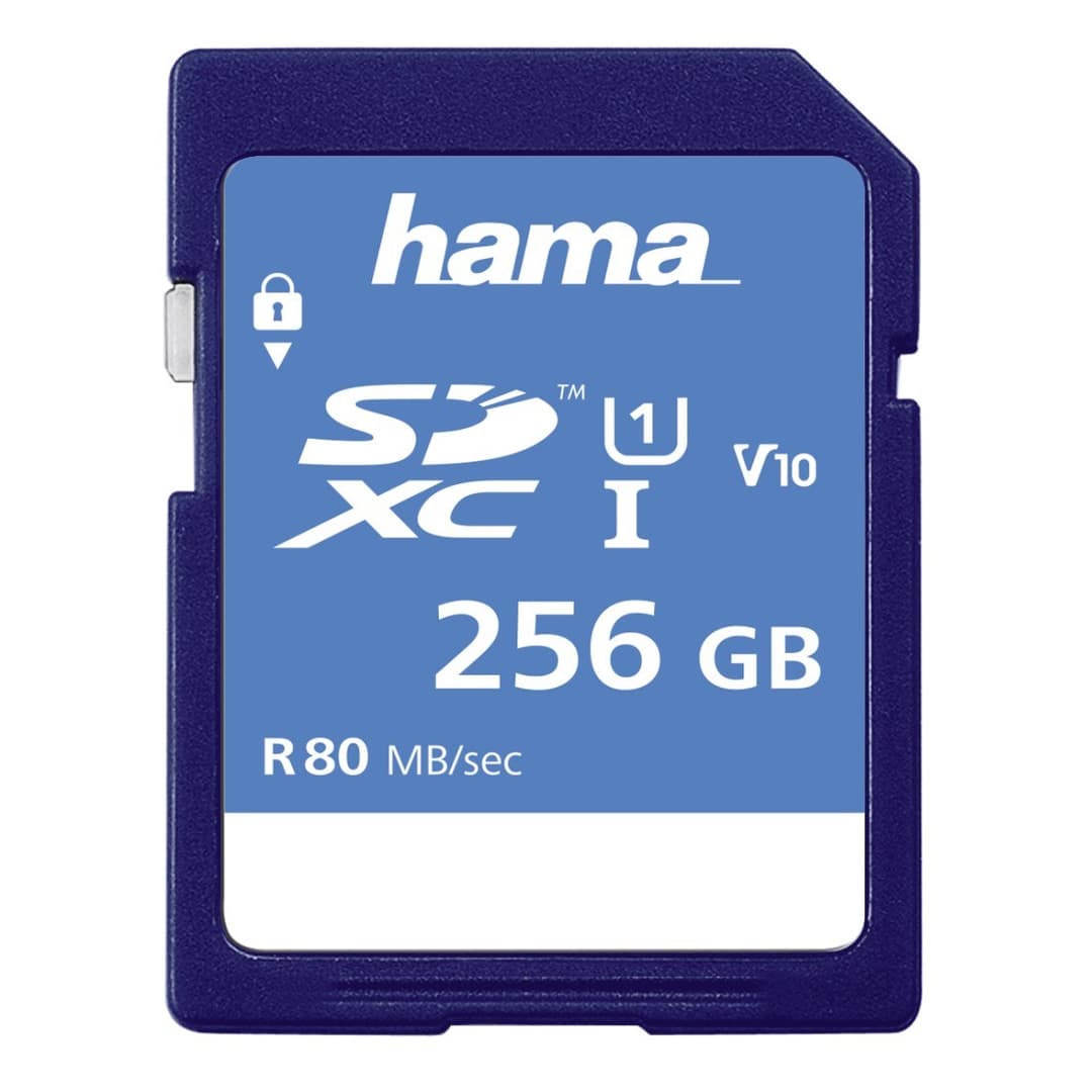 Hama SDXC 256GB Class 10 UHS-I 90MB/s, blue - Image 1