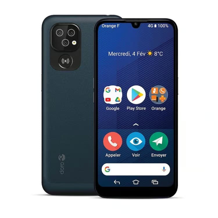 Doro 8220 4G Senior Smartphone 64GB 4GB RAM Assistance Button - Dark Blue