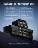 Cudy GS1024E 24 Port Gigabit Easy Managed Switch - Black thumbnail 2