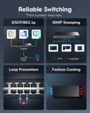 Cudy GS1024E 24 Port Gigabit Easy Managed Switch - Black thumbnail 3